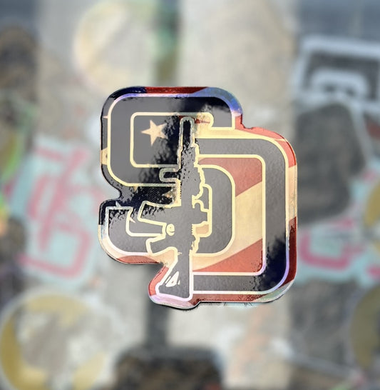 USA Chrome Sticker
